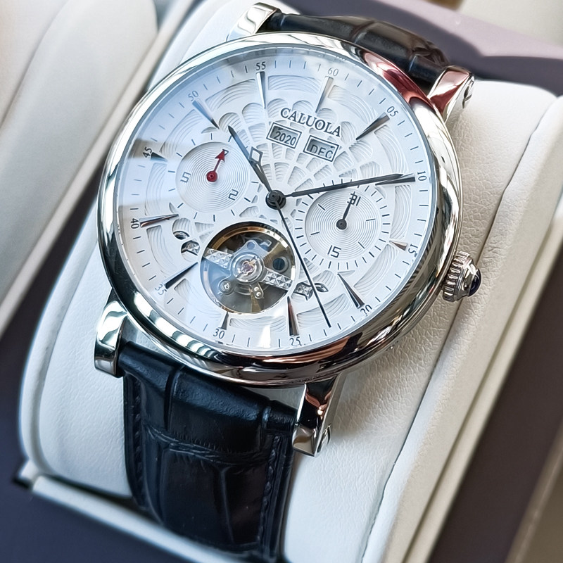 卡罗莱正品陀飞轮镂空男士全男表 luoscat洛诗卡特国产腕表