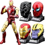 Мстители, фигурка, трансформер, детский конструктор, комплект, игрушка, скульптура головы, Железный Человек, Марвел