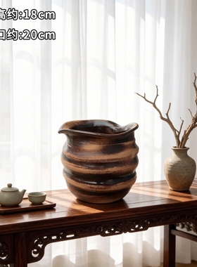 手工木桶异形老桩法师兰花盆