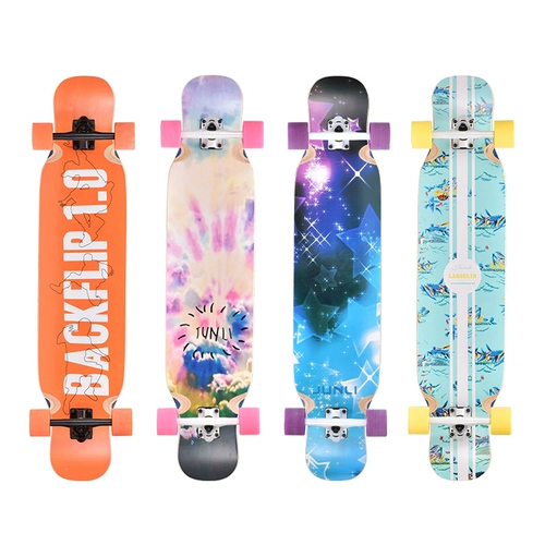 Скейтборд для начинающих для взрослых подходит для мужчин и женщин для пожилых людей, шоссейный лонгборд с двумя изогнутыми концами, Южная Корея