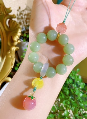 和田玉手机挂件民族风女款送礼物