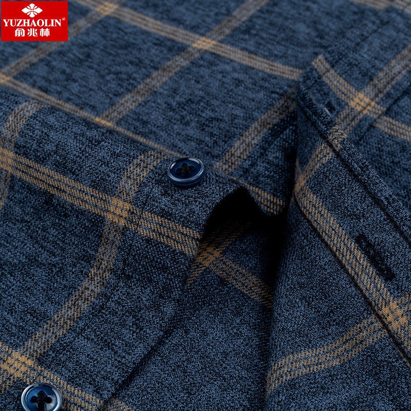 俞兆林男士长袖2020春秋款爸爸衬衫 瑞飞服饰衬衫