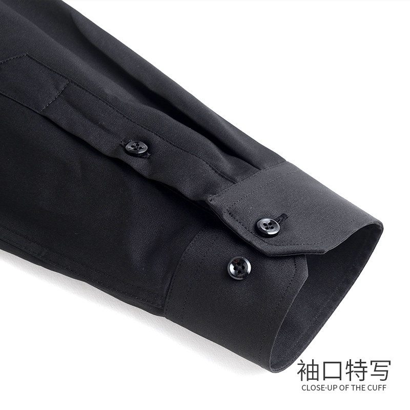 俞兆林男2020商务休闲男装黑色衬衫 瑞飞服饰衬衫