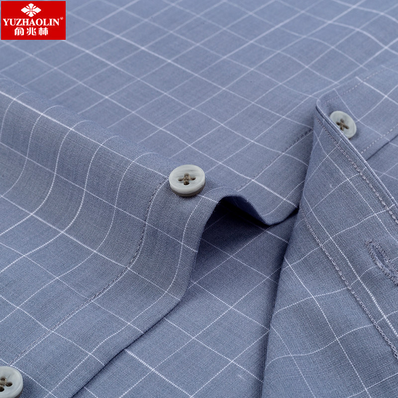 俞兆林男士长袖商务休闲深灰色衬衫 瑞飞服饰衬衫