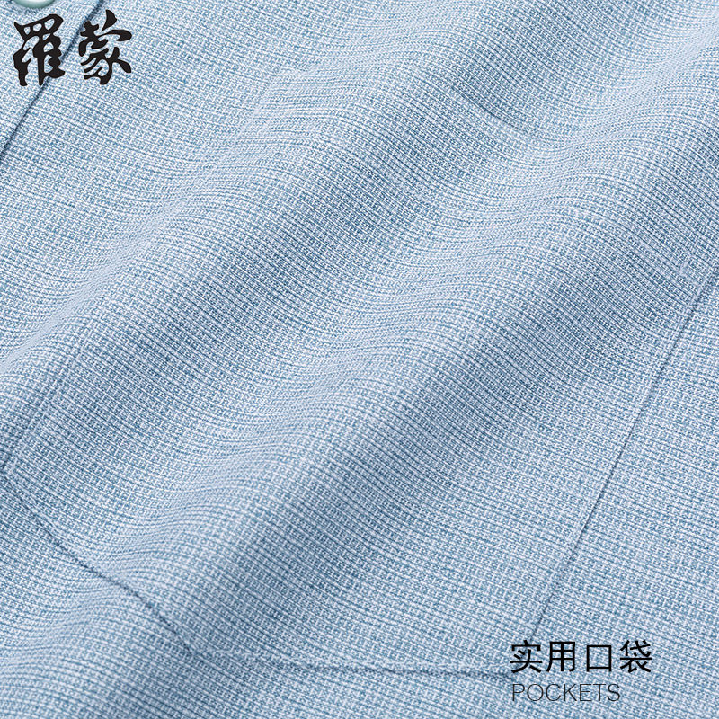 罗蒙长袖2020秋季商务正装格子衬衫 瑞飞服饰衬衫