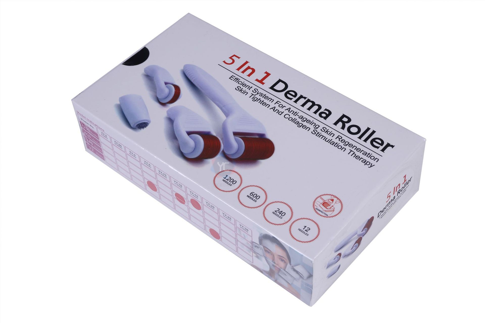 Derma Roller5in1滚轮组合装嫩肤微针淡皱身体护理面部补充水导入-图0