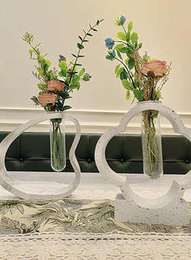 创意简约异形树脂花瓶装饰摆件家居客厅桌面水培花艺摆设