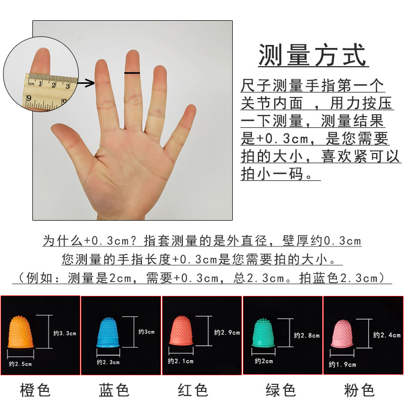 加厚手指头保护套劳保耐磨手指套指头套颗粒防滑手套翻书吉他指套 - 图2