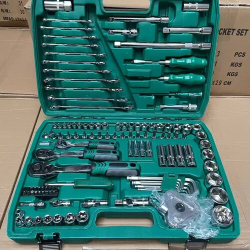 汽修工具套装小套筒扳手快速组合小飞棘轮维修汽车工具箱中飞组套 - 图0