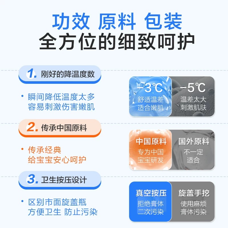 小浣熊儿童面霜冰沙霜山茶花夏季宝宝婴儿面霜清爽保湿补水滋润