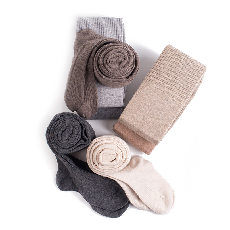 羊毛针织春秋季竖条纹中厚连裤袜 rosirollan服饰打底裤