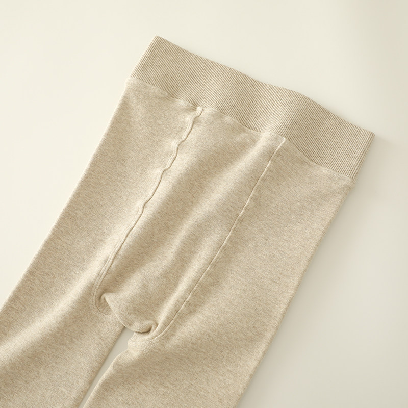 日系燕麦白哑光棉平纹外穿连裤袜 rosirollan服饰打底裤