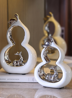 初晨初梦轻奢客厅福禄摆件