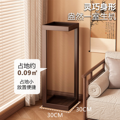 花架子客厅落地式阳台置物架实木新中式花台简约花盆托架2025新款 - 图0