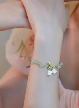 新款中式铃兰花手链女生轻奢ins小众设计高级感气质百搭手串礼物