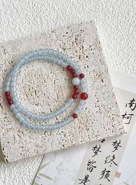 国风复古小众手串玻璃串珠简约百搭中式叠戴闺蜜学生小清新手链