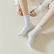 Sports cotton socks mid-calf men's and women's white autumn and winter cotton socks