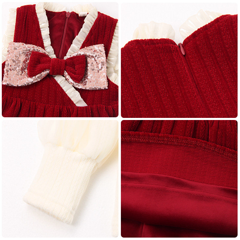 女童连衣裙2025秋冬新款周岁礼服女宝宝加绒加厚洋气时髦套装裙子,淘宝优惠券,粉丝福利购,淘宝优惠卷