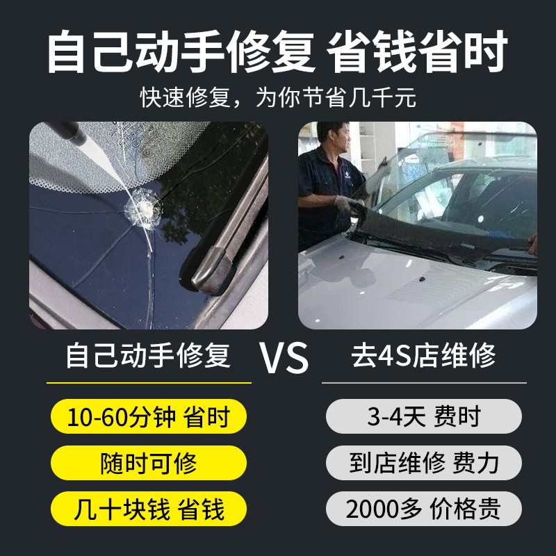 汽车玻璃裂纹修复液前挡风挡裂痕修补专用划痕还原剂裂缝无痕胶水-图1