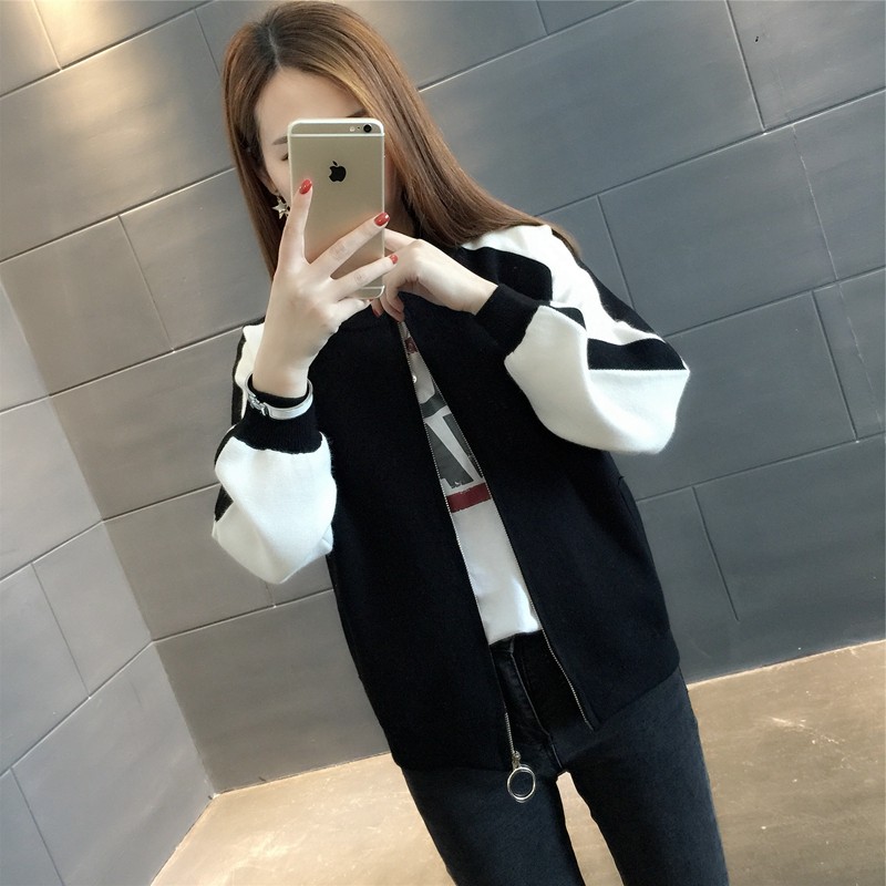 针织短外套女开衫2020春秋装潮毛衣 花相宜短外套