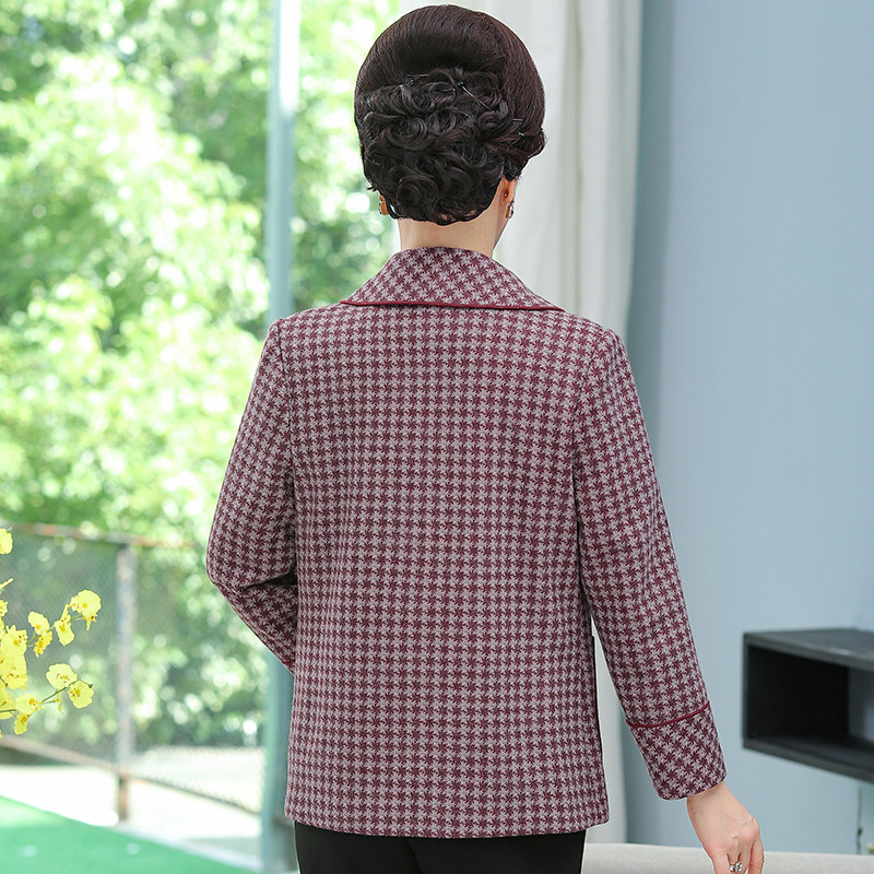 中老年女装妈妈装秋装外套60岁上衣 发财花中老年女装