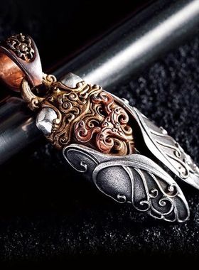 春秋蝉项链挂饰男蛊真人钥匙扣金蝉挂坠一鸣惊人车内挂件女中国风