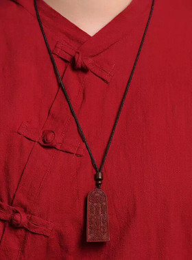 道家法宝五雷号令卧室可放枕头下面可小孩佩戴朱砂吊坠挂件令牌链