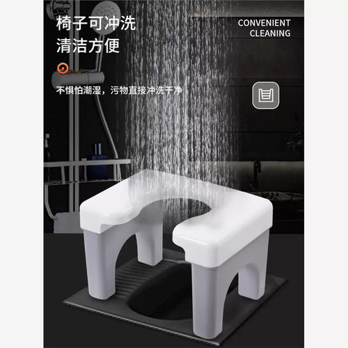 蹲便器坐架孕妇化妆室蹲厕坐便椅老人家用结实厕所凳子蹲坑神器 - 图0