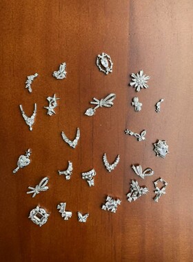 飞莎 101-150铜镶锆高品保色美甲饰品流行精致可爱超闪蝴蝶结锆石