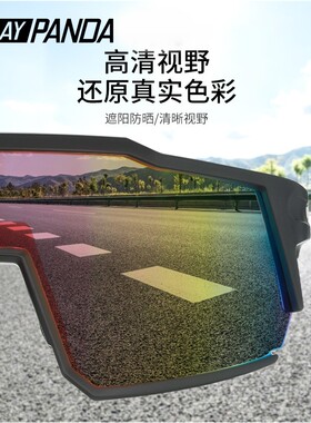 PLAYPANDA登山眼镜防风沙户外墨镜防紫外线太阳镜爬山登山护目镜