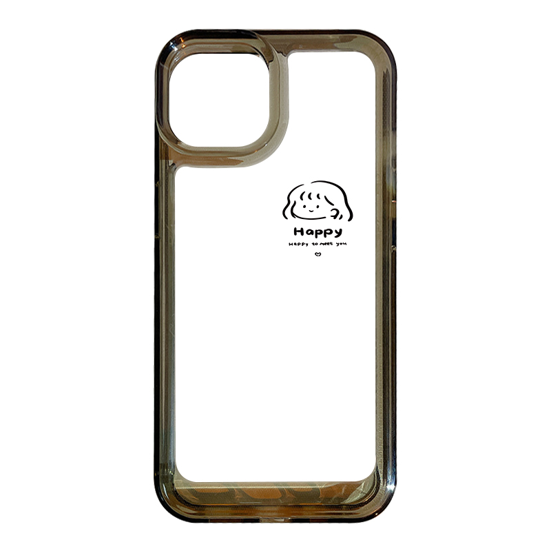 简约线条情侣适用苹果15promax手机壳iPhone15/15pro太空壳13/14华为mate60/P60男女pro荣耀80/X80小米12透明 - 图3