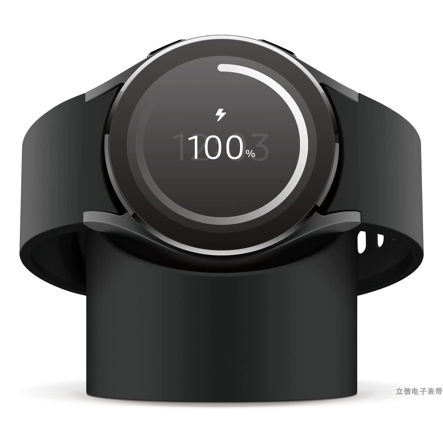 适用三星Galaxy watch3 4 5 6 8代智能手表7FE硅胶充电器支架黑色 - 图3