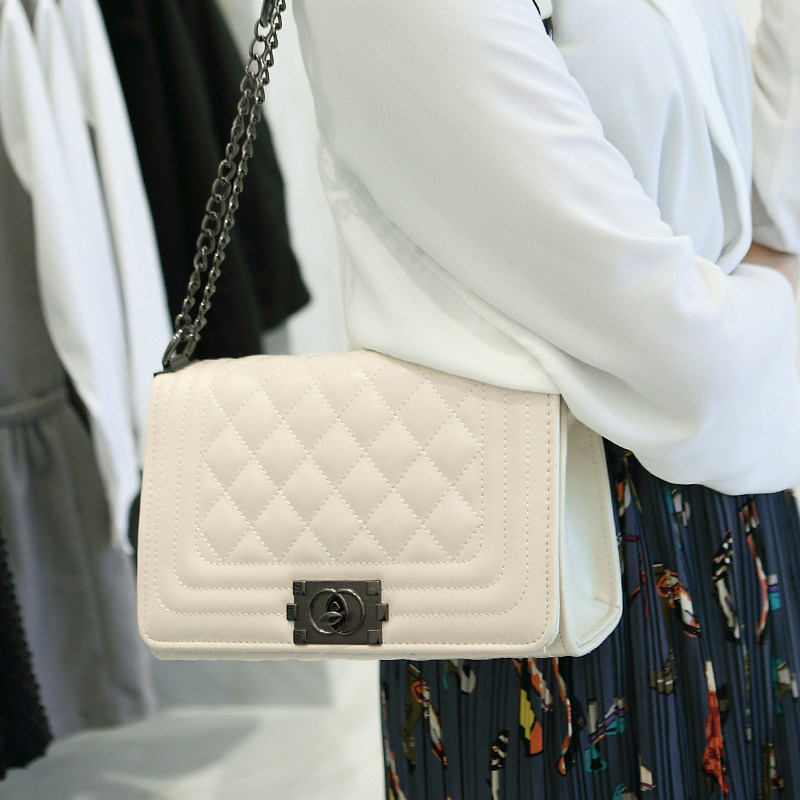 2020新款潮小香风菱格洋气链条包 迷雪女士包袋