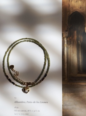 Citrine｜Alhambra 晶莹翠绿切面镀金纤细手链 手工定制小众项链