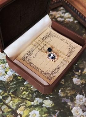 里斯之泪手工宝石复古镀金项链