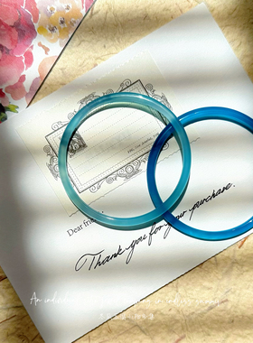 复古天然纹路玛瑙玉髓叮当手镯