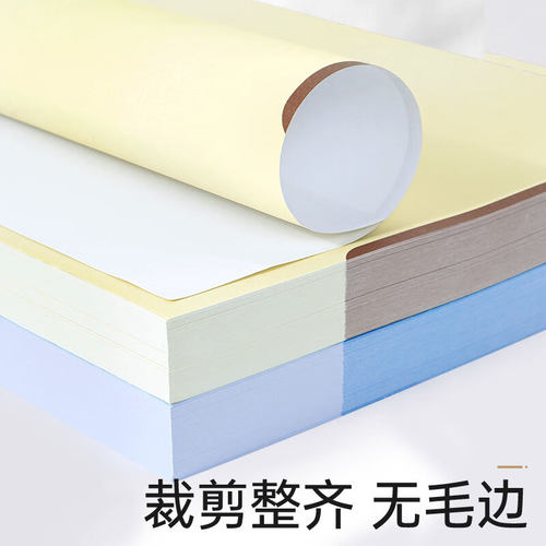 西玛优选 A5空白彩色凭证打印纸80g210-148.5mm 400张/包双面有色 - 图1