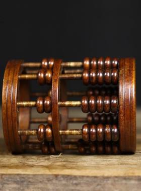 仿古纯铜算盘笔筒寓意美好能写会算高档文房四宝办公室摆件招财盘