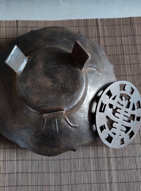 铸铁寿字火炉一套室外实用收藏品