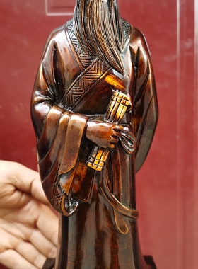 鬼谷子全身站像摆件铜雕塑