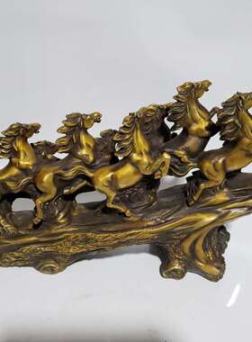 八骏雄风手工摆件书房乔迁礼品