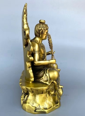 纯铜不动明王摆件不动尊明王不动冥王菩萨精品家居供奉佛像黄铜