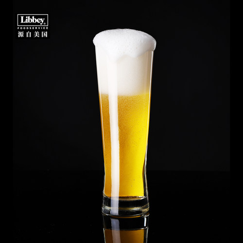 Libbey利比收腰玻璃杯精酿小麦啤酒杯生啤杯冷饮杯酒吧KTV大容量 - 图1
