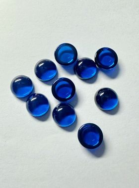 平底素面弧面圆形裸石半面宝石蓝宝石红宝石祖母绿平底钻配石diy