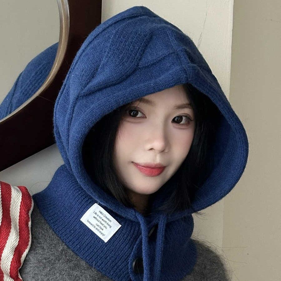 韩版秋冬帽子女款巴拉克拉法帽保暖披肩针织帽围脖一体护耳毛线帽,淘宝优惠券,粉丝福利购,淘宝优惠卷