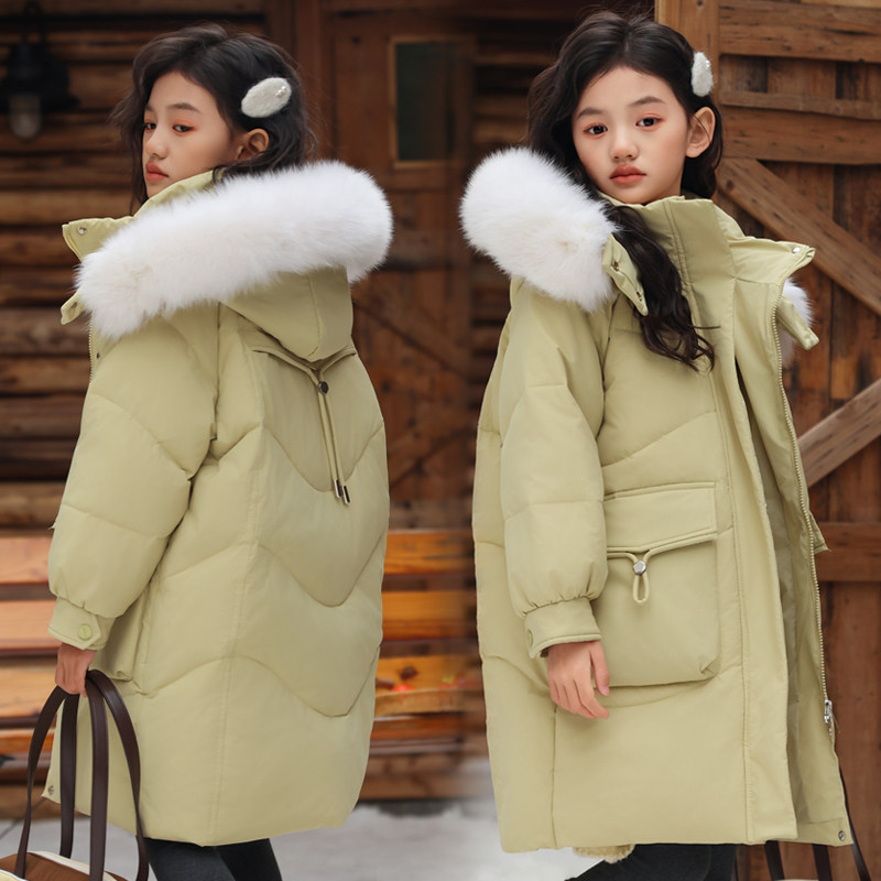 2025新款儿童羽绒服女童中长款中大童加厚白鸭绒亲子装冬装外套,淘宝优惠券,粉丝福利购,淘宝优惠卷