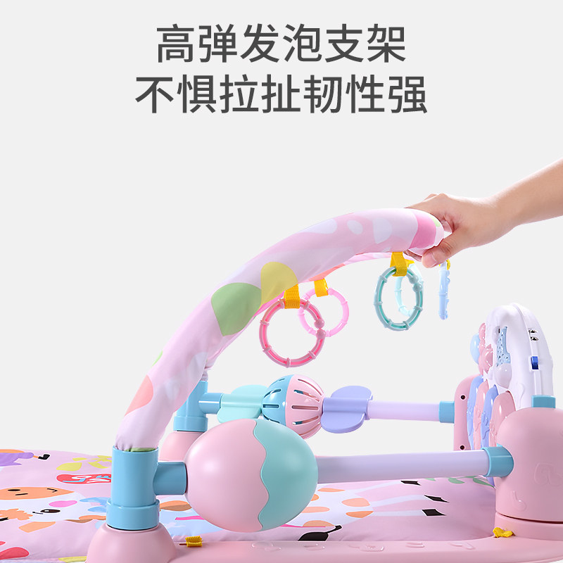 婴儿玩具脚踏钢琴器躺着脚蹬健身架 乐乐熊母婴婴儿健身器