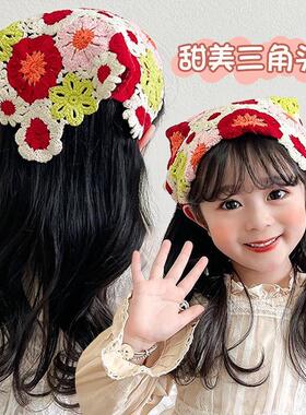 三角巾女童小女孩甜美田园发带