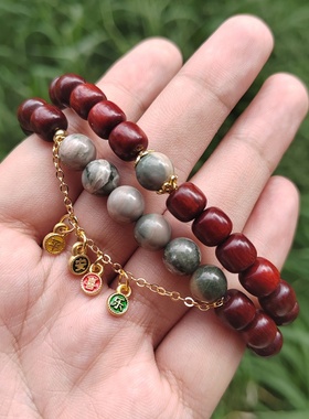 紫檀木手工雕刻文艺古风手串