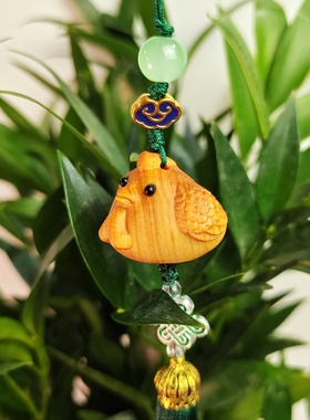 崖柏生肖鸡卡通小鸡手机链创意设